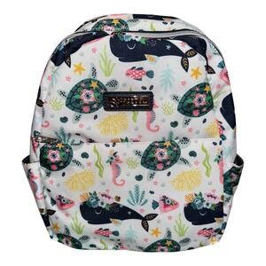 LILY BLOOM Eden Backpack Ocean Turtles Recycled Plastic Karma‎ Bloom Whales NEW
